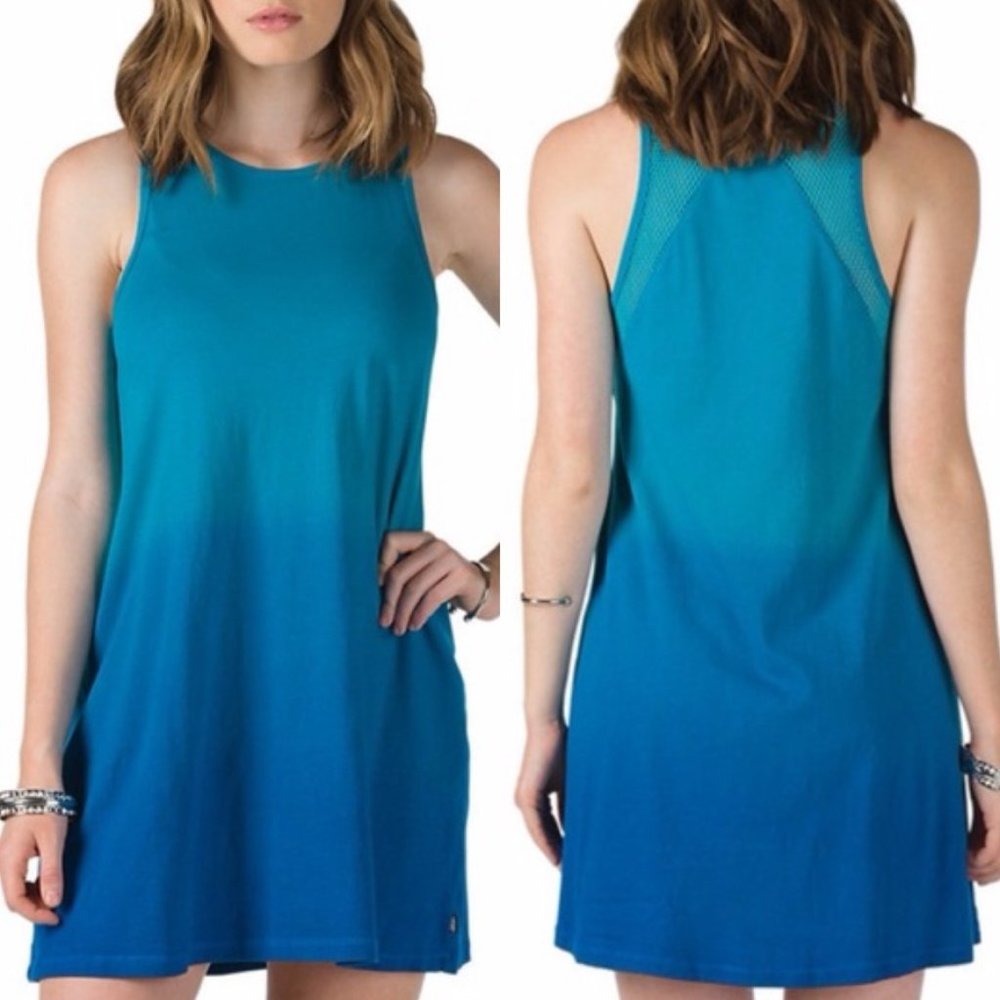 VANS Jupiter Tank Dress Size Small Blue Ombre Capri Breeze Cotton